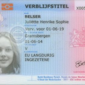 Belgium permanent residence card